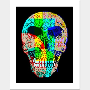 Chromatic skull Posters and Art